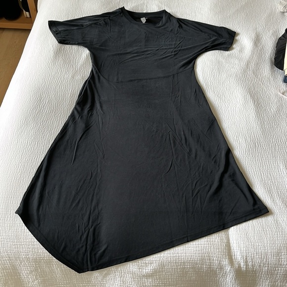 Sweaty Betty Rhea Midi Shirt Dress Travel Airport Black Size XXS Comfy Soft - Picture 4 of 12